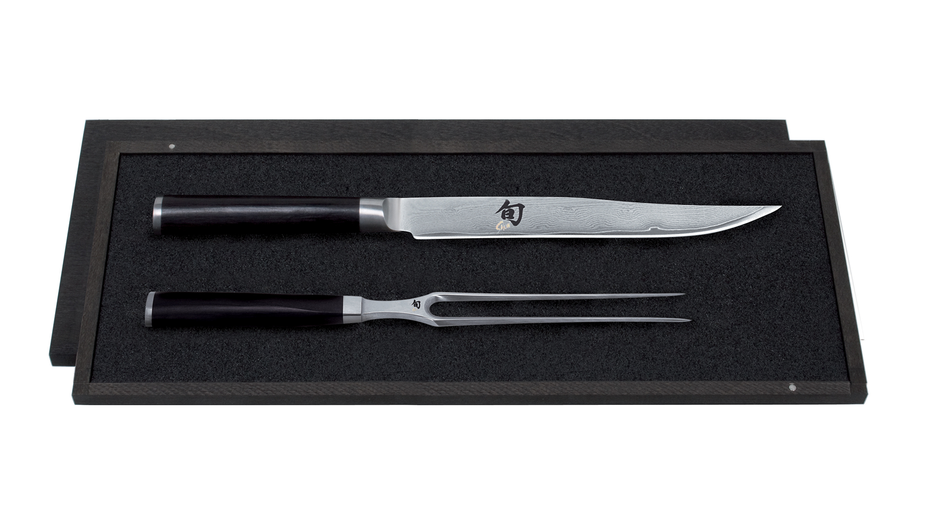 Набор из вилки и ножа для разделки KAI Шан Классик , дамасская сталь, 32 слоя