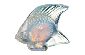 Фигурка Lalique Рыбка, хрусталь, золотисто-опаловый