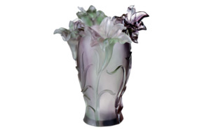 Ваза  Cristal de Paris Лилия 60 см, хрусталь, пурпурная