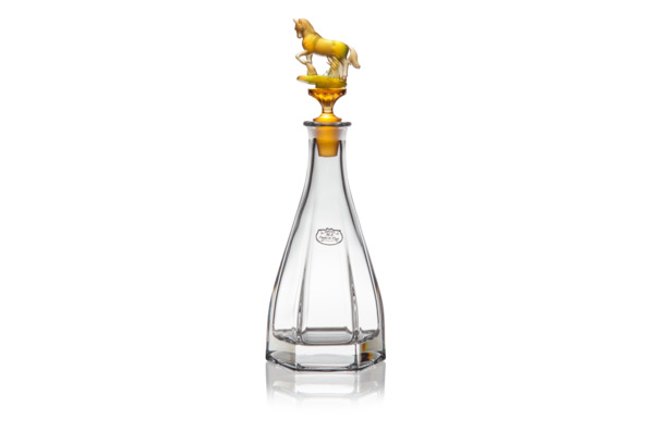 Графин Cristal de Paris для виски Конь 1л, янтарь