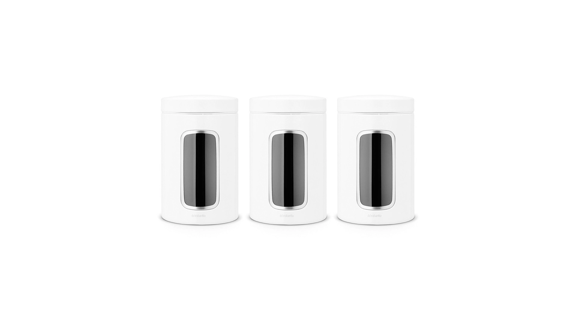 Набор контейнеров Brabantia 1,4 л, 3 шт, сталь антикоррозийная, белый