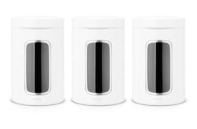 Набор контейнеров Brabantia 1,4 л, 3 шт, сталь антикоррозийная, белый