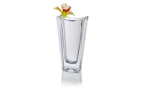 Ваза Cristal de Paris Ирис 31 см, янтарь