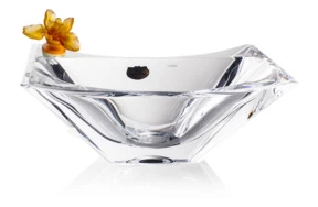 Чаша Cristal de Paris Цветок 29см, янтарь
