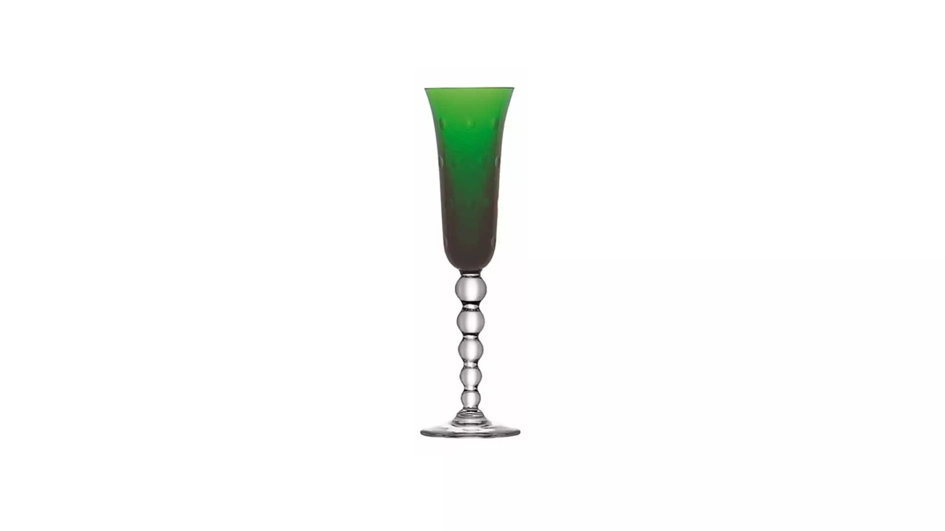 Фужер для шампанского Saint-Louis Капли 100 мл, зелёный