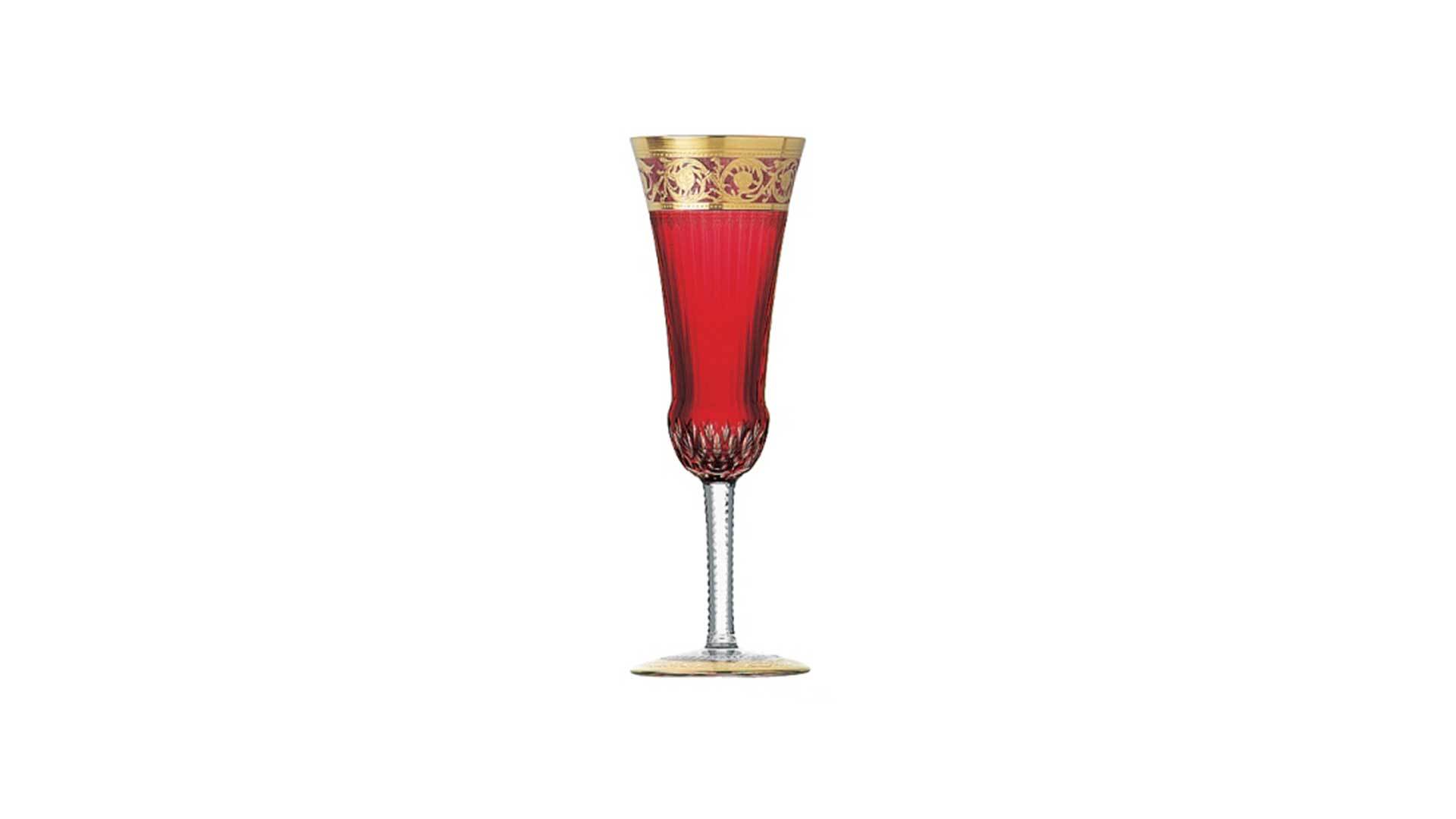 Фужер для шампанского Saint-Louis Цветок чертополоха 90 мл, красный