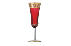 Фужер для шампанского Saint-Louis Цветок чертополоха 90 мл, красный