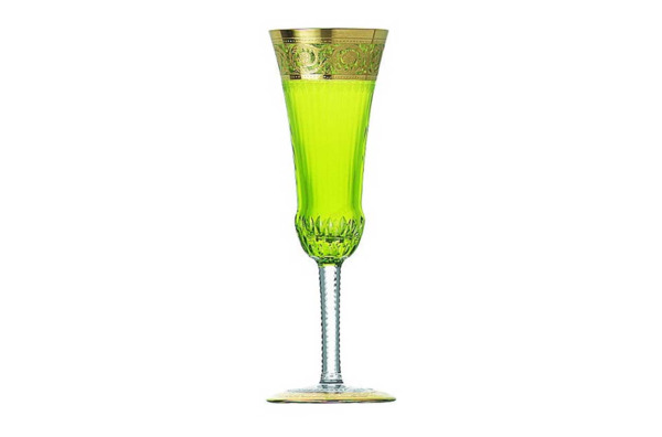 Фужер для шампанского Saint-Louis Цветок чертополоха 90 мл, светло-зелёный