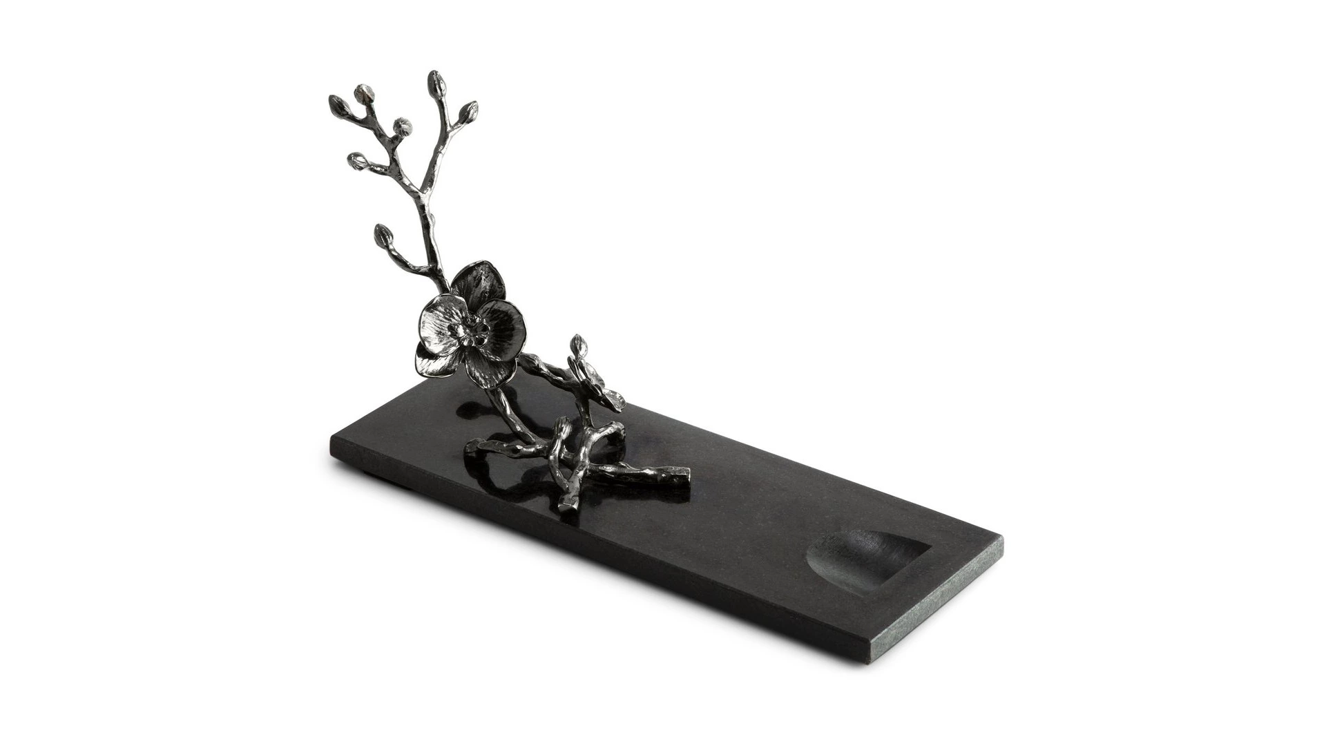 Подставка для бутылки Michael Aram Черная орхидея 28 см, никель, гранит