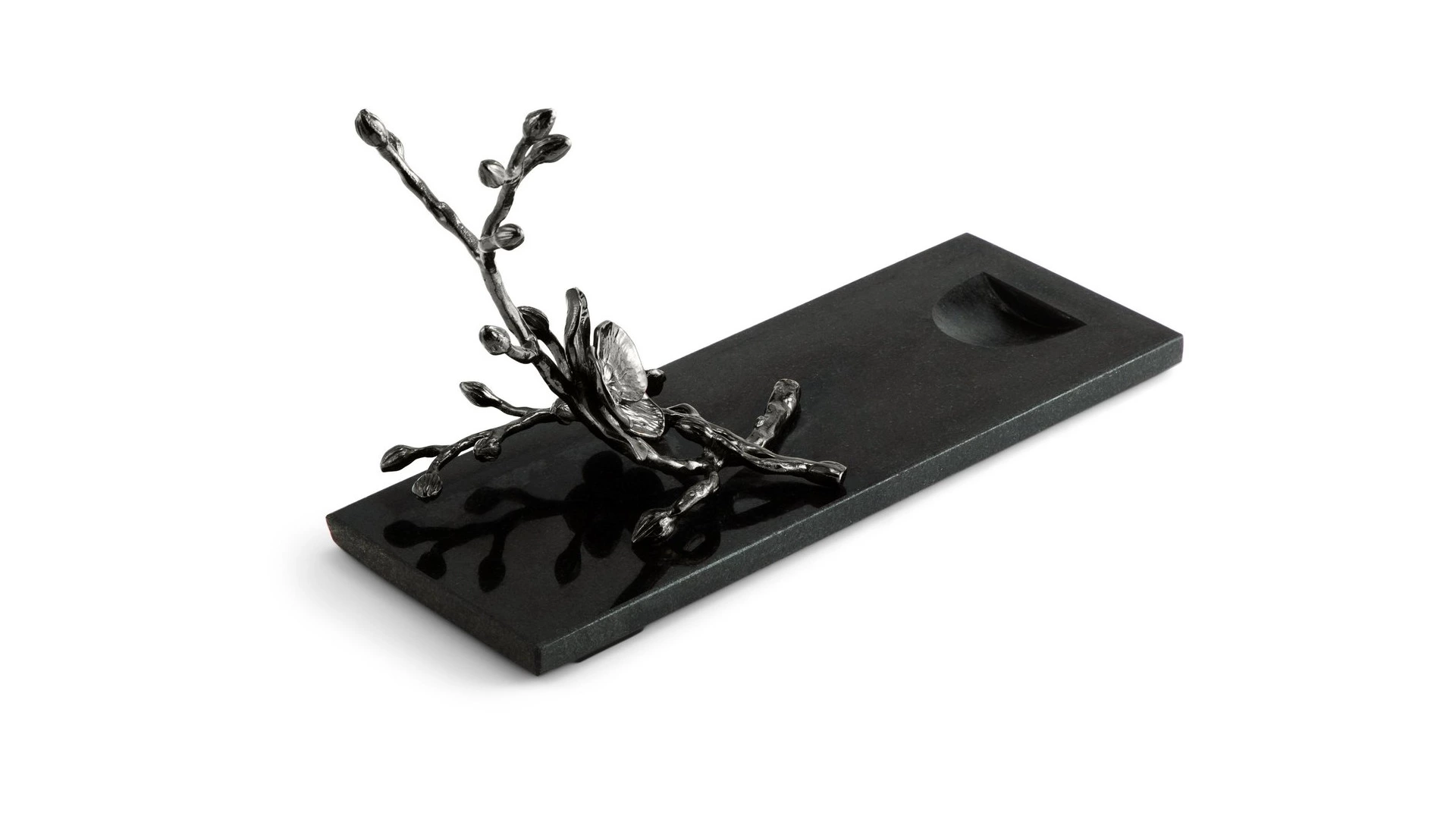 Подставка для бутылки Michael Aram Черная орхидея 28 см, никель, гранит