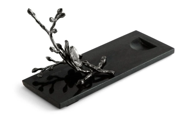 Подставка для бутылки Michael Aram Черная орхидея 28 см, никель, гранит