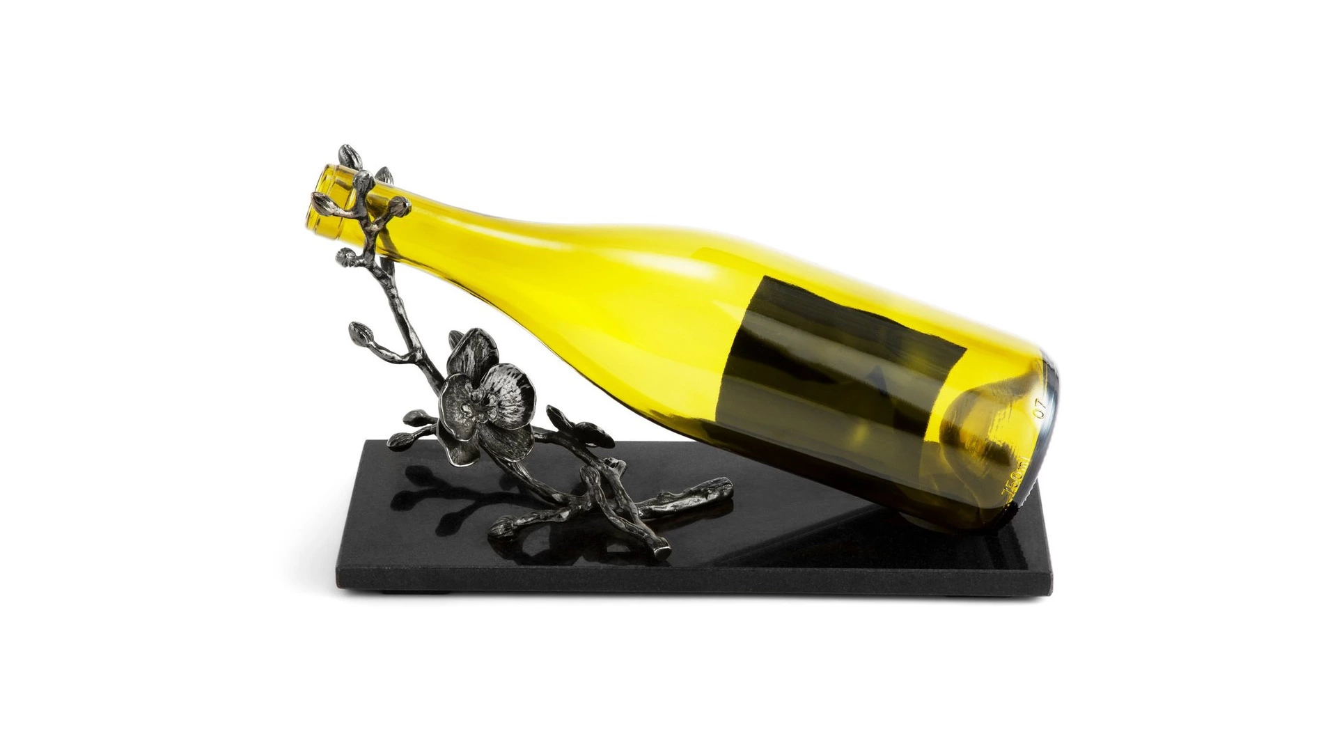 Подставка для бутылки Michael Aram Черная орхидея 28 см, никель, гранит