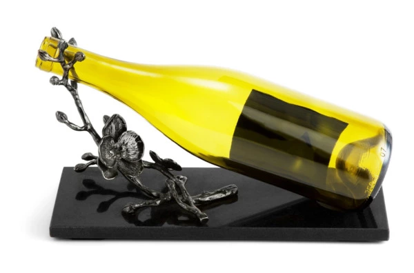 Подставка для бутылки Michael Aram Черная орхидея 28 см, никель, гранит