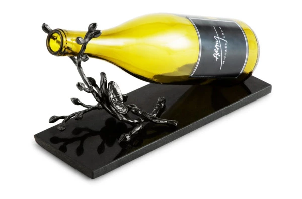Подставка для бутылки Michael Aram Черная орхидея 28 см, никель, гранит