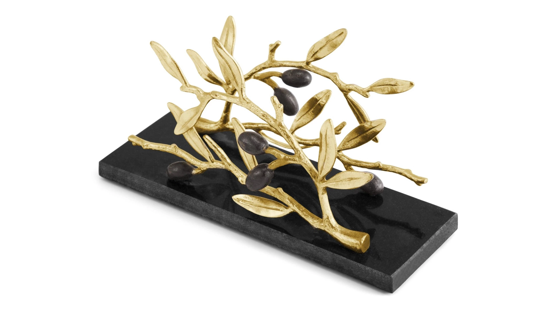 Салфетница Michael Aram Золотая оливковая ветвь 20 см, гранит