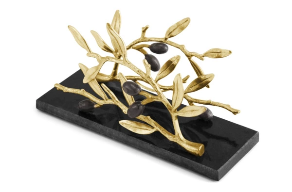Салфетница Michael Aram Золотая оливковая ветвь 20 см, гранит