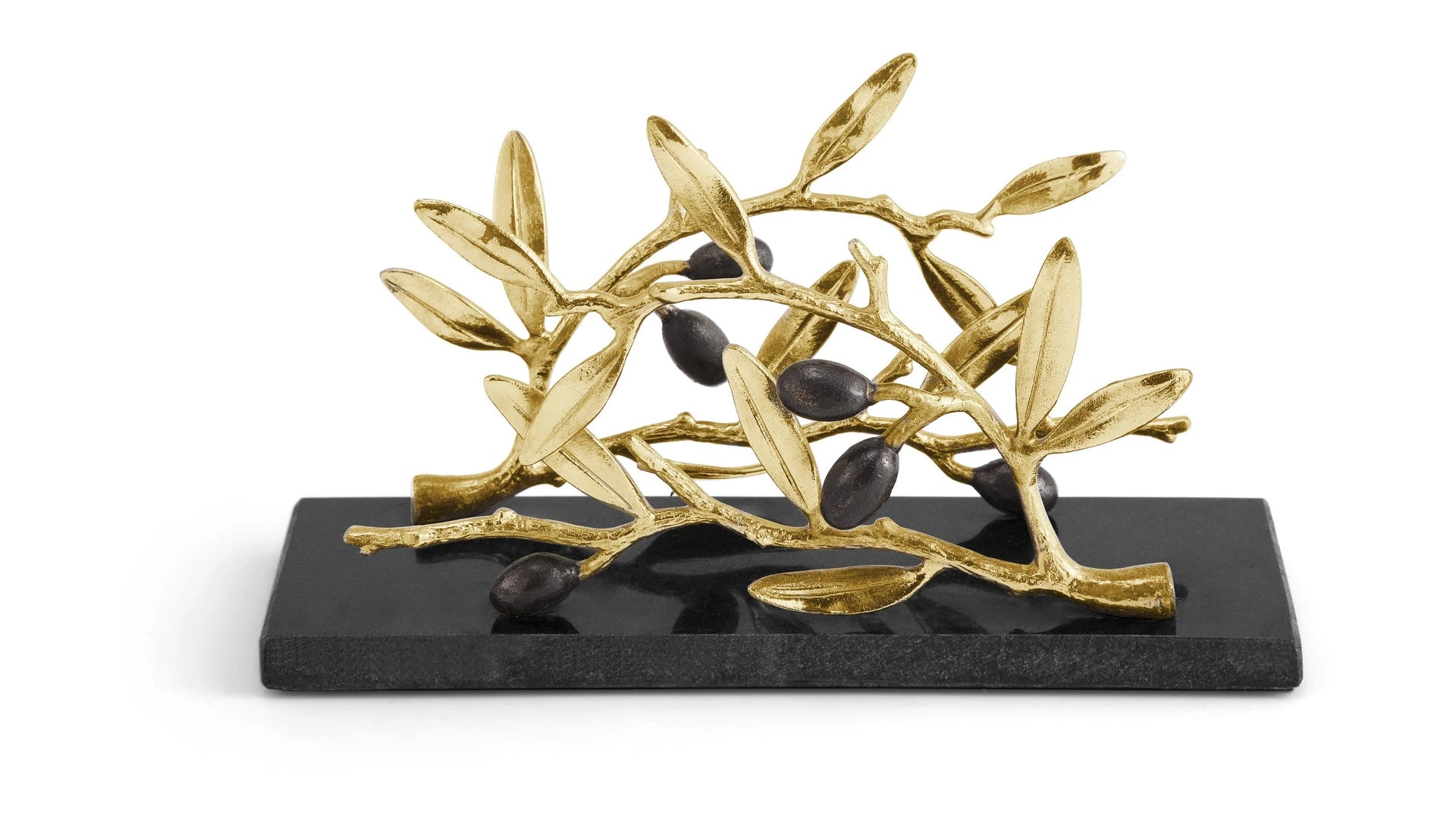 Салфетница Michael Aram Золотая оливковая ветвь 20 см, гранит