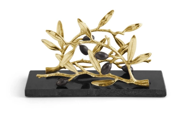 Салфетница Michael Aram Золотая оливковая ветвь 20 см, гранит