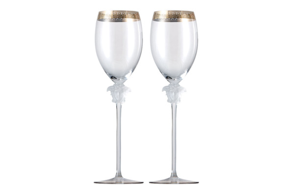 Набор бокалов для белого вина Rosenthal Versace Золотая Медуза 330 мл, стекло, 2 шт
