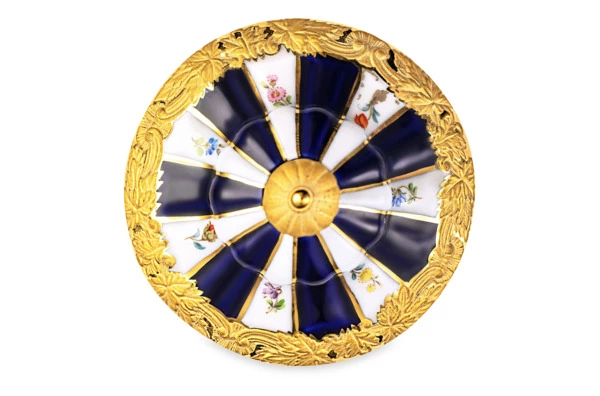 Крышка для чайника Meissen Форма - Икс, россыпь цветов, кобальт