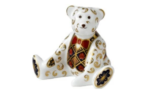 Пресс-папье Royal Crown Derby Медвежонок, Имари 7см