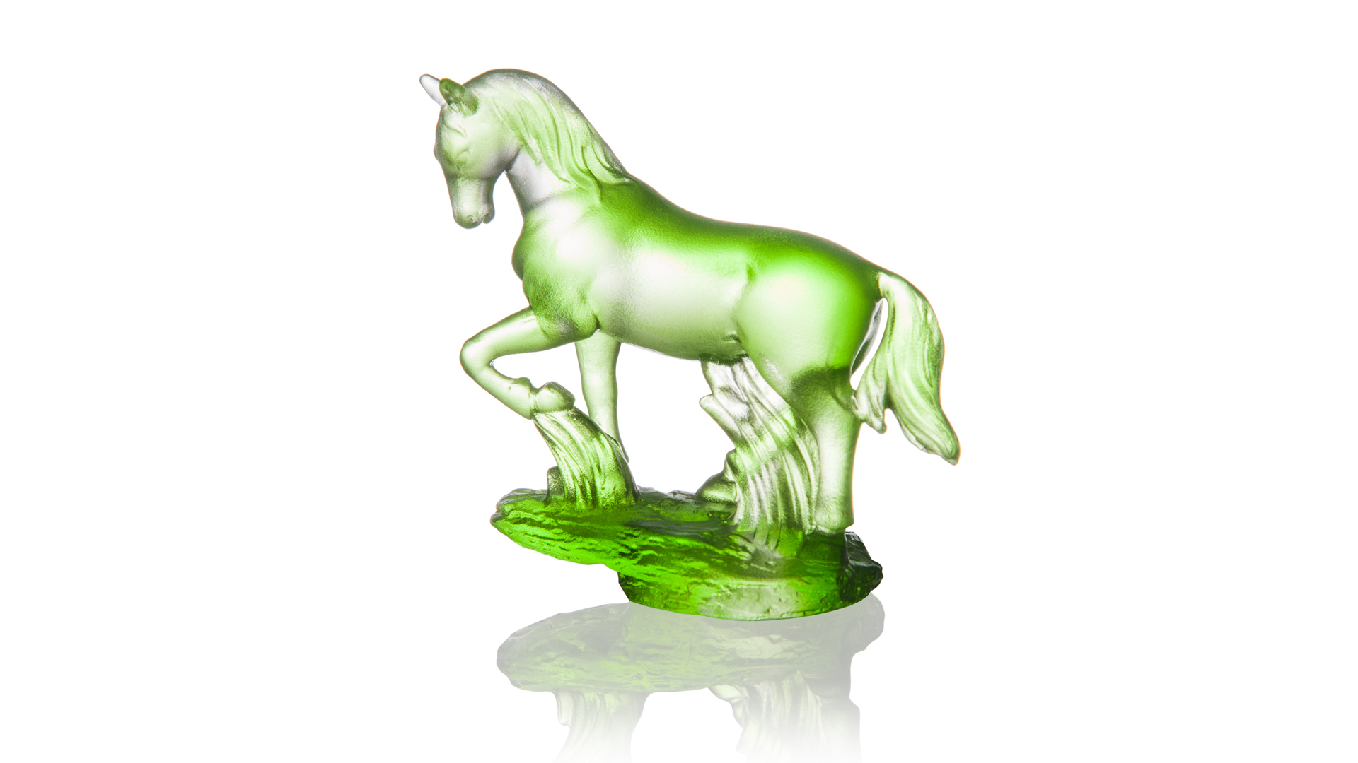 Фигурка Cristal de Paris Лошадка 5,5см, зеленая