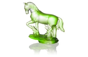 Фигурка Cristal de Paris Лошадка 5,5 см, хрустальное тесто, зеленая