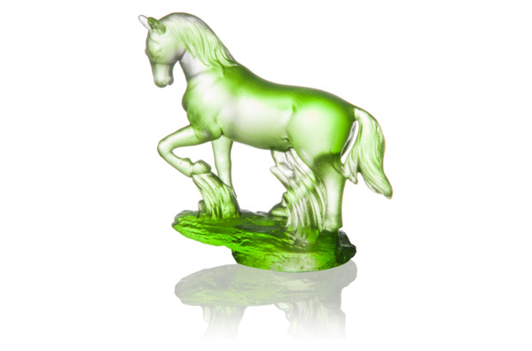 Фигурка Cristal de Paris Лошадка 5,5см, зеленая