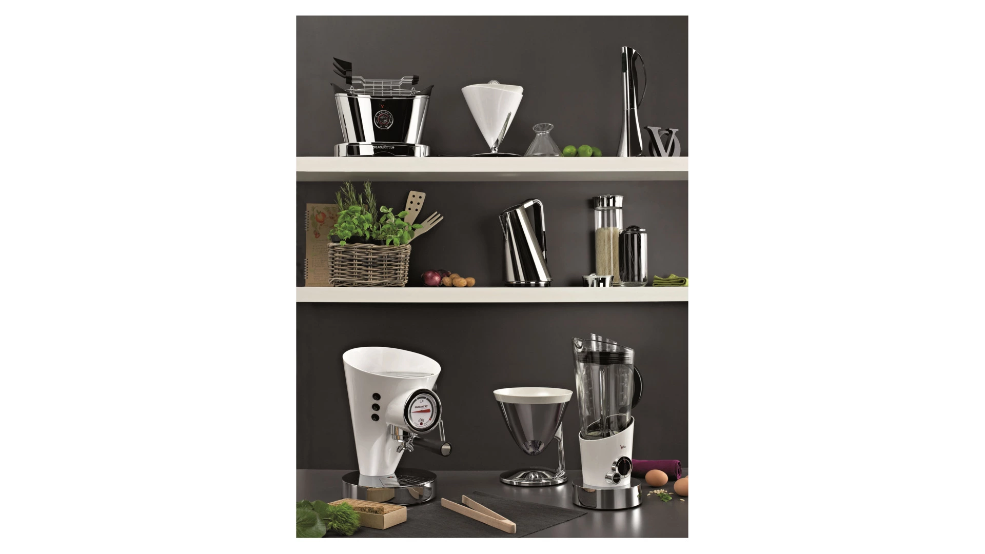 Блендер стационарный Bugatti E-Vela 1,5 л, 500 вт, сталь нержавеющая, белый, п/к