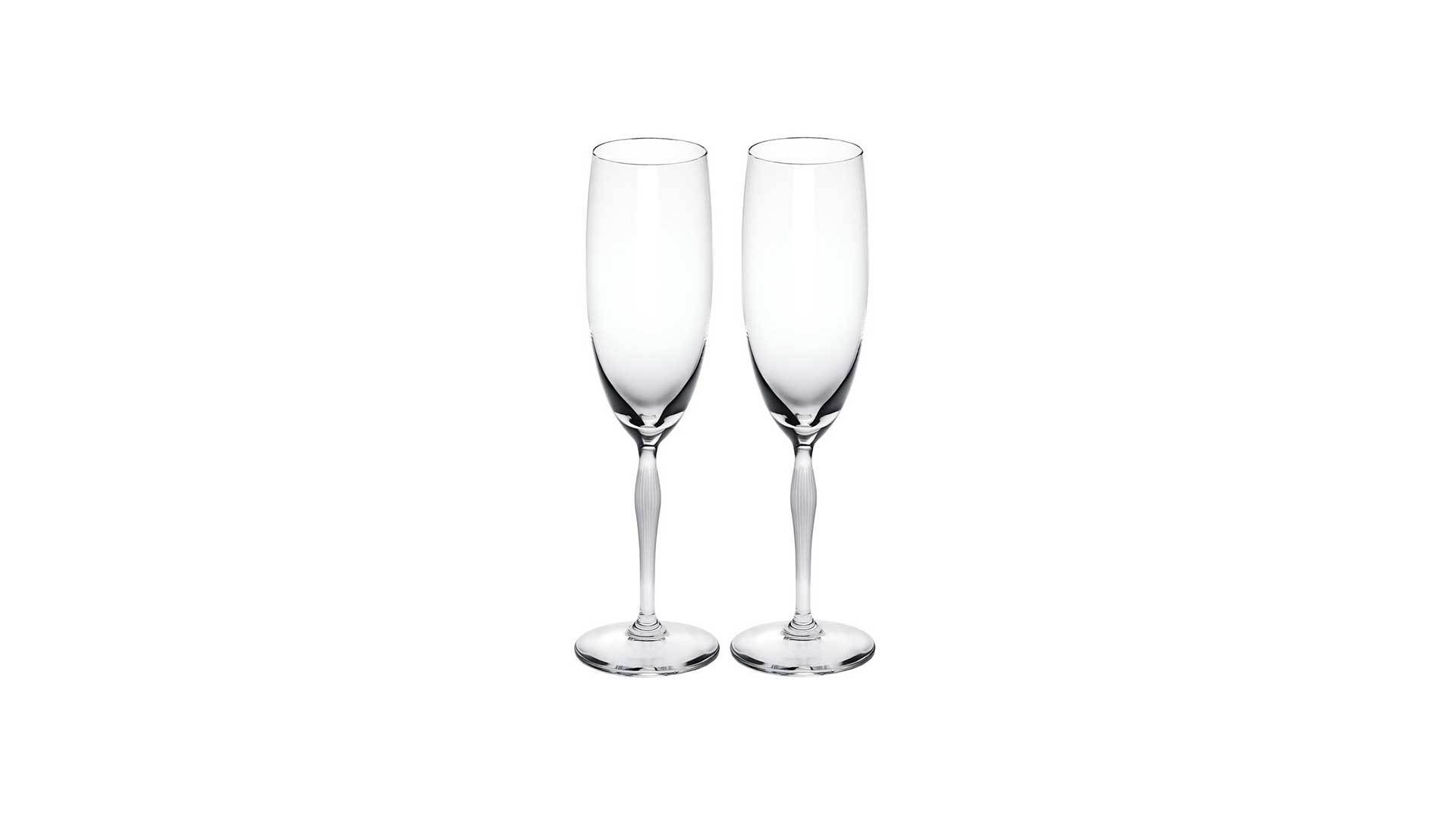 Набор фужеров для шампанского Lalique 100 Points 230 мл, 2 шт, хрусталь