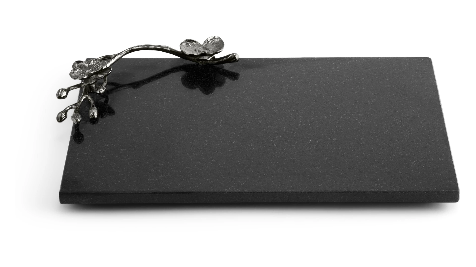 Доска для сыра с ножом Michael Aram Чёрная орхидея 32x21 см, гранит, черная