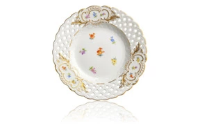 Блюдо ажурное Meissen 19 см Россыпь цветов