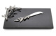 Доска для сыра с ножом Michael Aram Оливковая ветвь 32х23 см, чёрная с серебром