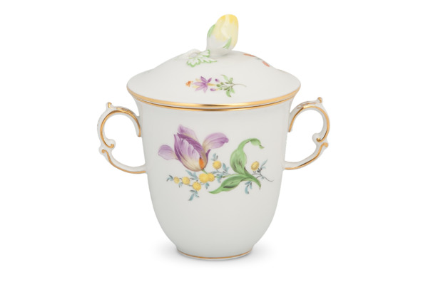 Чашка для травяного чая Meissen Букет из двух цветов, золотая обводка 130мл