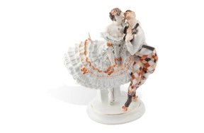 Фигурка Meissen 27см Арлекин и Коломбина (Пауль Шойрих, 1914г.)(лим.вып.25, 2014г)