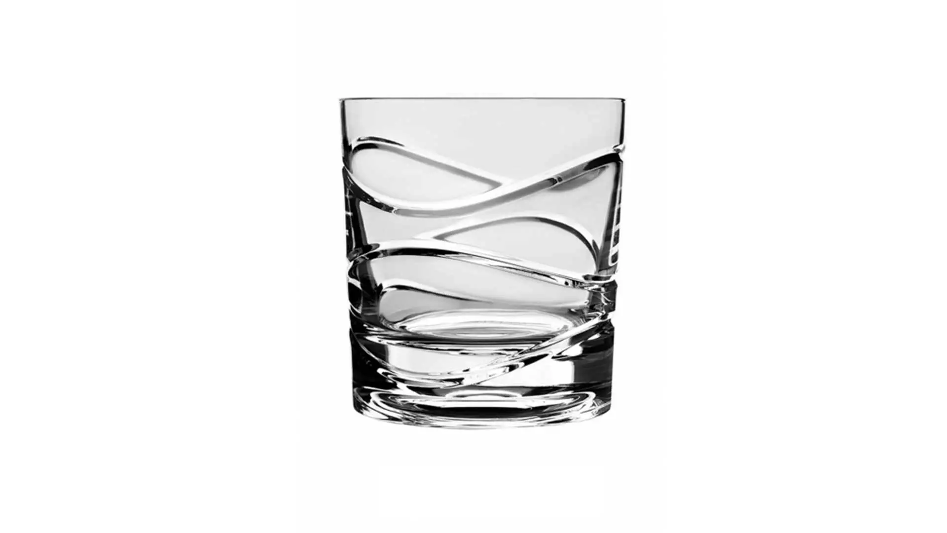 Стакан вращающийся для виски Shtox Волна 320 мл, хрусталь, п/к, 003