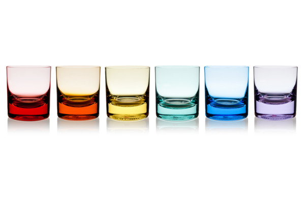 Набор из 6 стаканов для виски Moser Виски сет 370 мл, 6 цветов