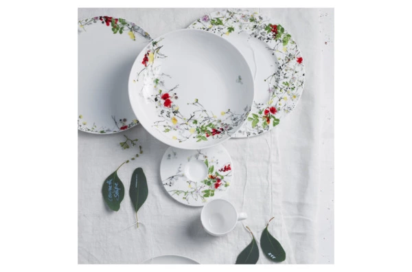 Блюдо овальное Rosenthal Дикие цветы 34 см, фарфор костяной