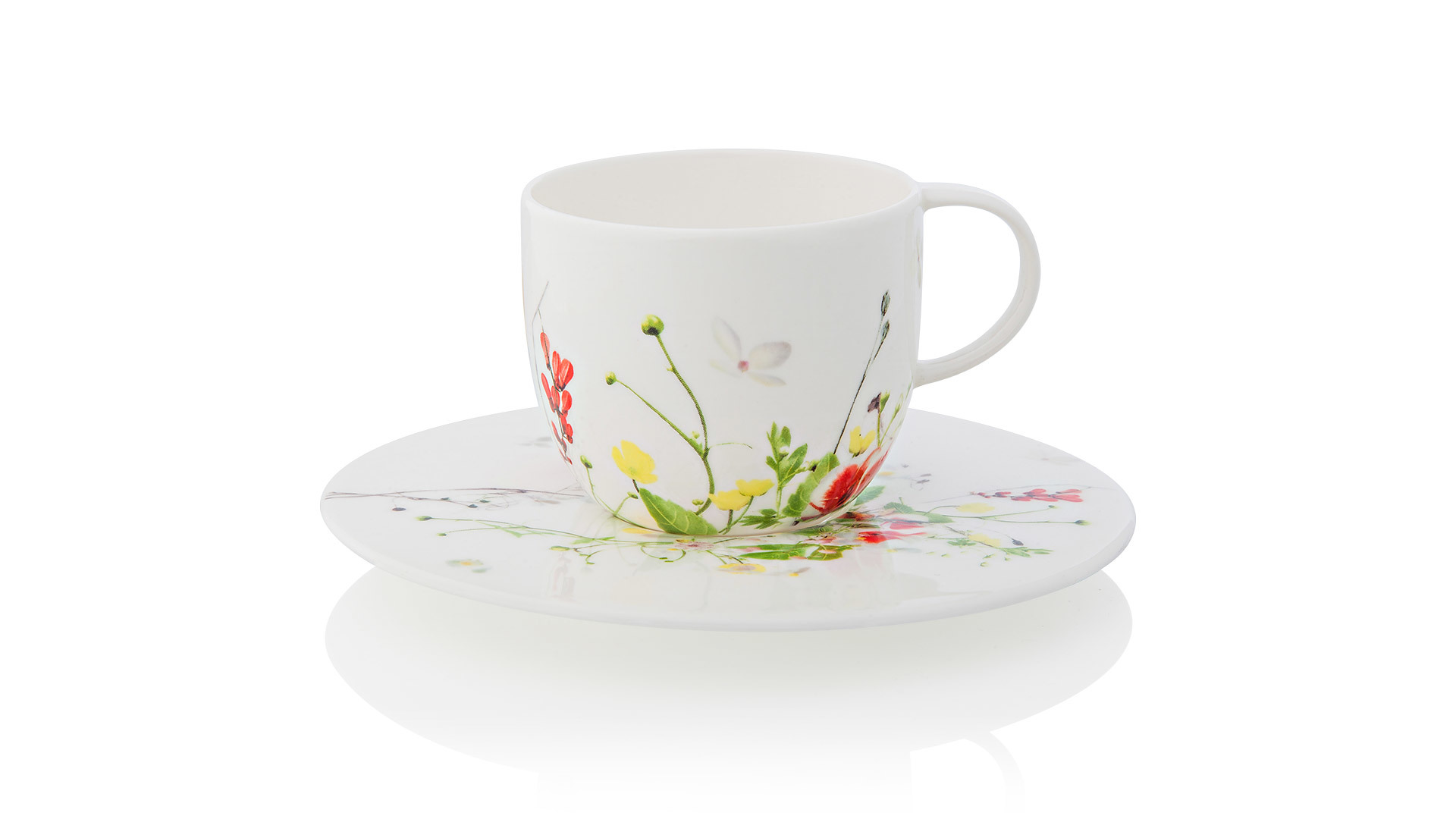 Чашка кофейная Rosenthal Дикие цветы 200 мл, фарфор костяной