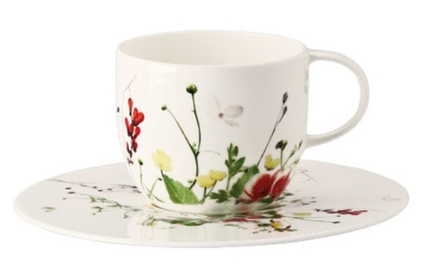 Блюдце для чашки кофейной Rosenthal Дикие цветы, фарфор костяной