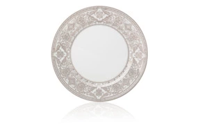 Блюдо круглое глубокое Haviland Матиньон 31 см, белый, платиновый декор