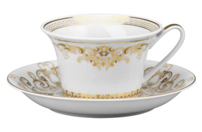 Чашка чайная с блюдцем Rosenthal Versace Медуза Гала 220 мл, фарфор