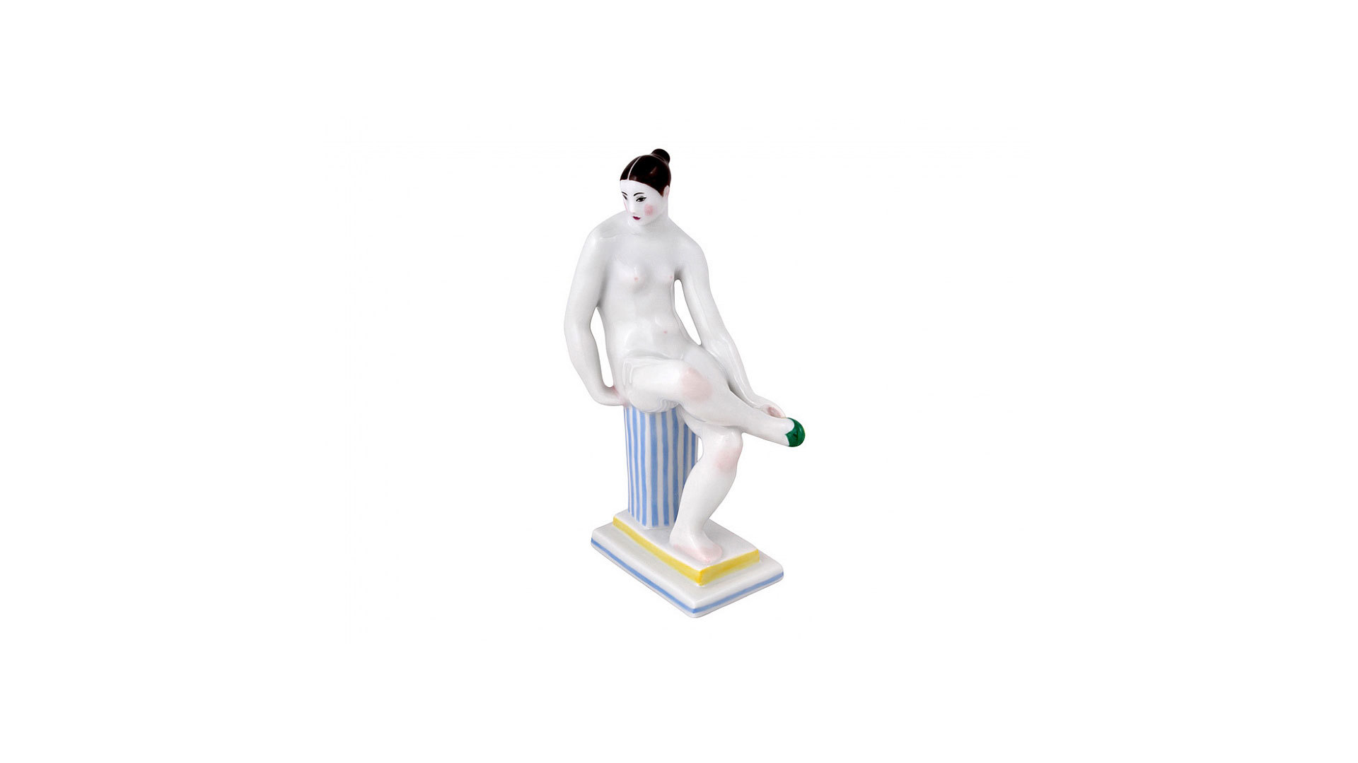 Скульптура ИФЗ Женщина с туфлей, фарфор твердый