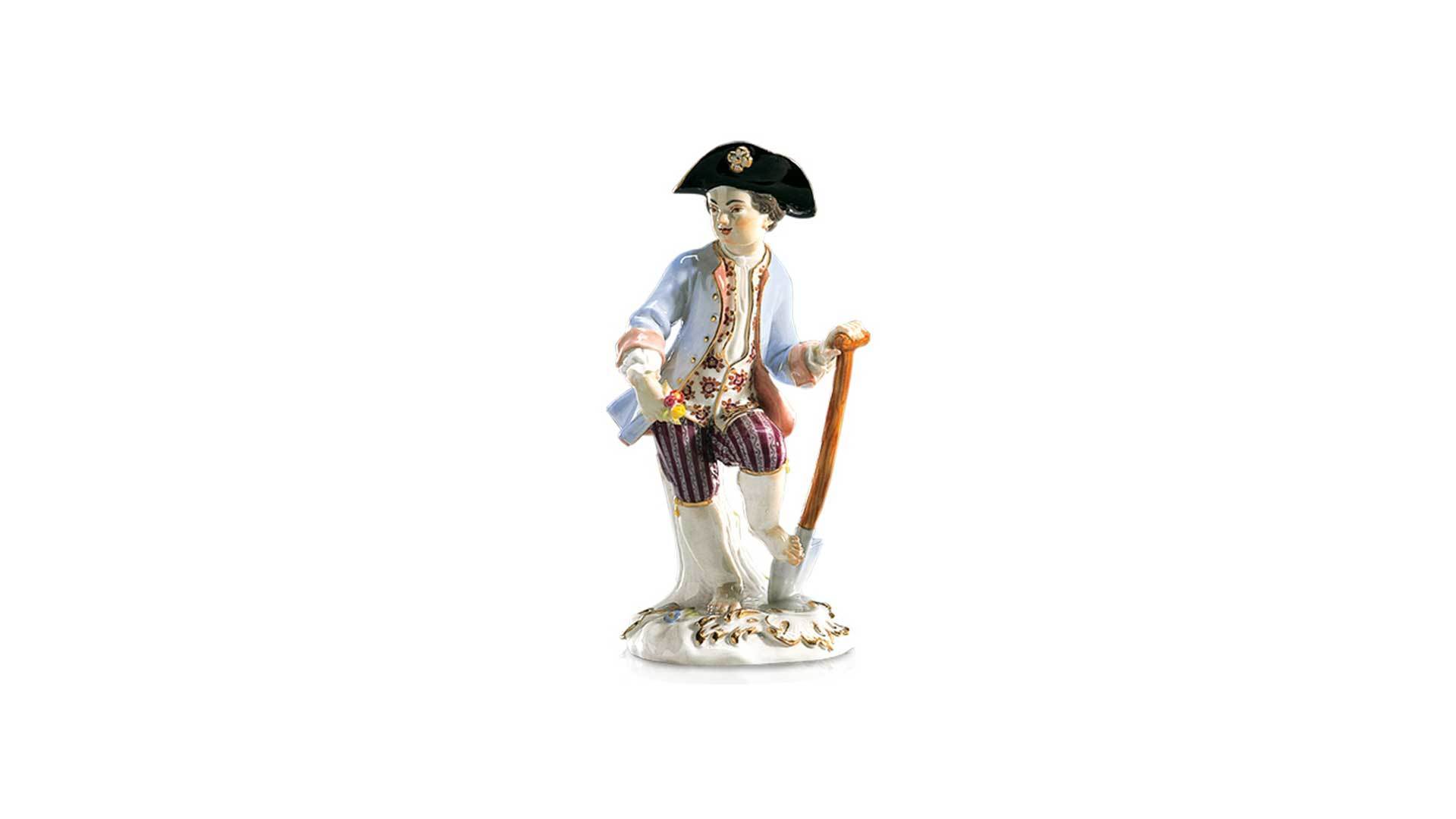 Фигурка Meissen 16 см Мальчик с лопатой, И-ИКэндлер,1740г, пара к 60303