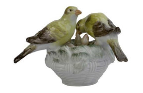 Фигурка Meissen 10 см Птички в гнезде с птенчиками, И-ИКэндлер