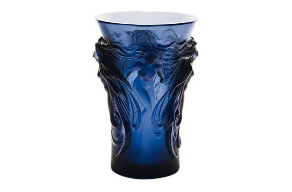 Ваза Lalique Fantasia, хрусталь, синий