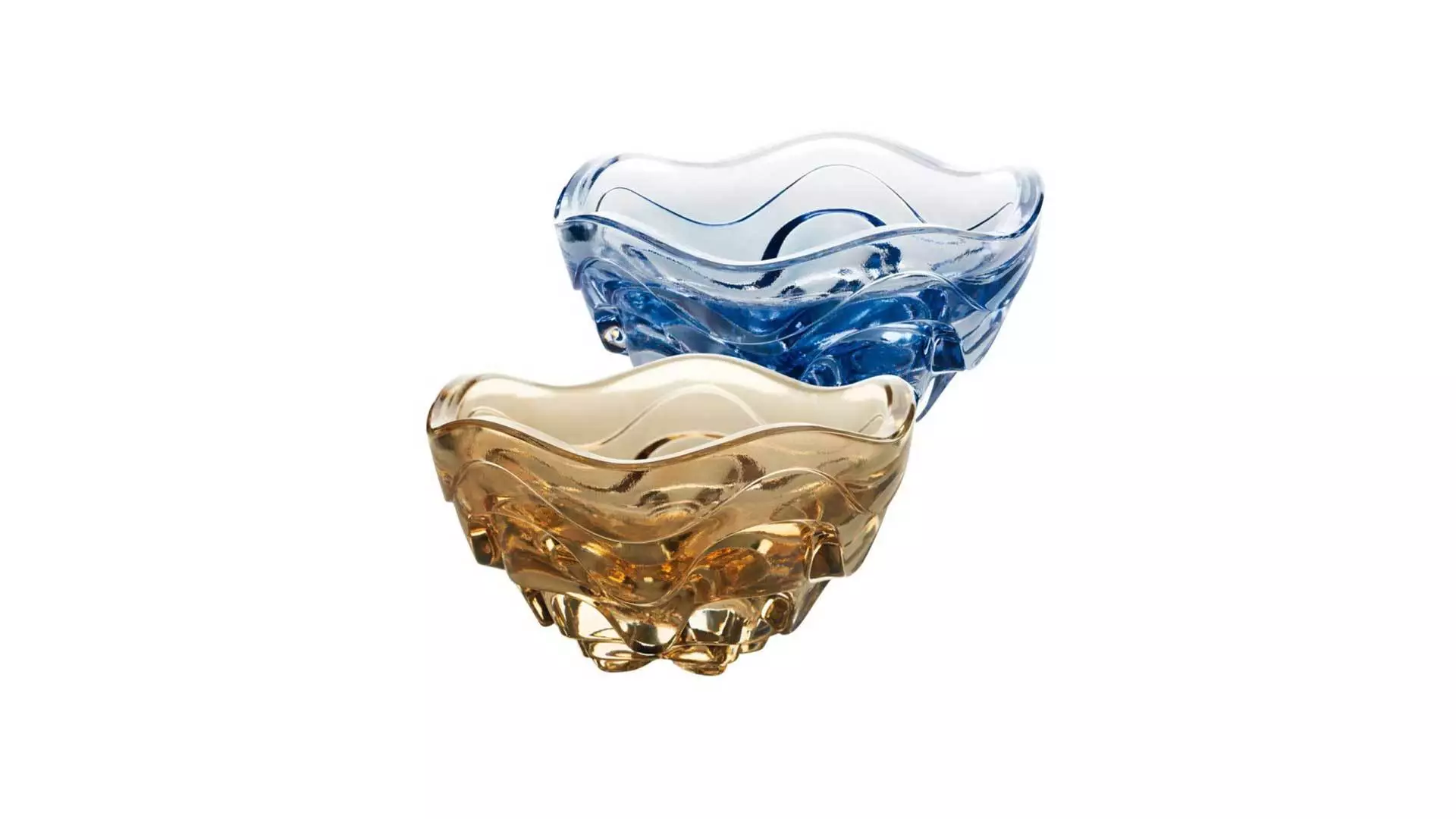 Набор чаш Lalique Vibration, 2 шт, хрусталь, синий, золотой