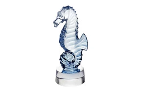 Фигурка Lalique Морской конек, хрусталь, кобальт