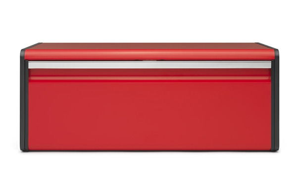 Хлебница Brabantia с откидной крышкой 18х46,5х25см, сталь нержавеющая, пламенно-красный
