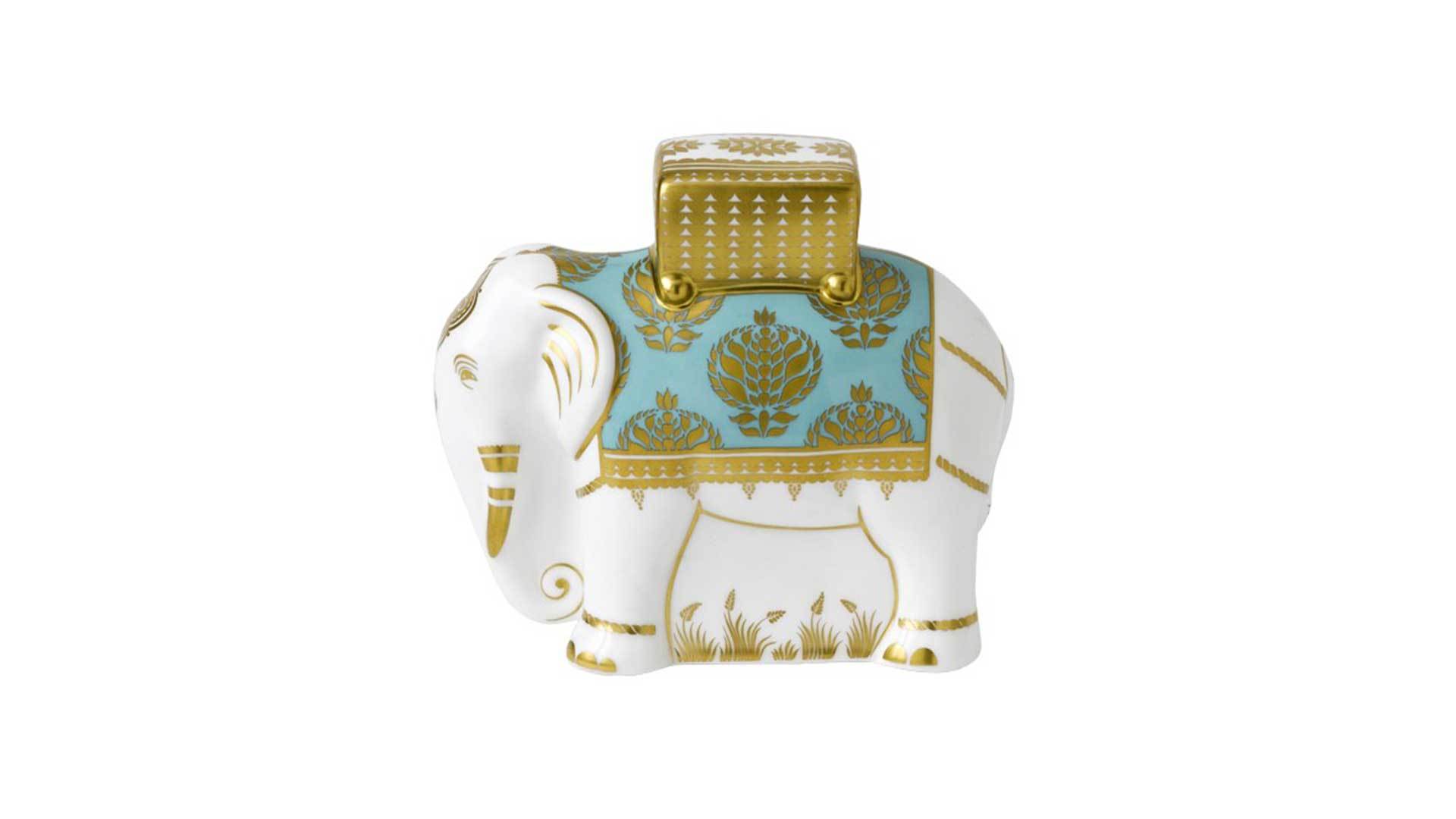Пресс-папье Royal Crown Derby Слон 15 см, Бристоль бель